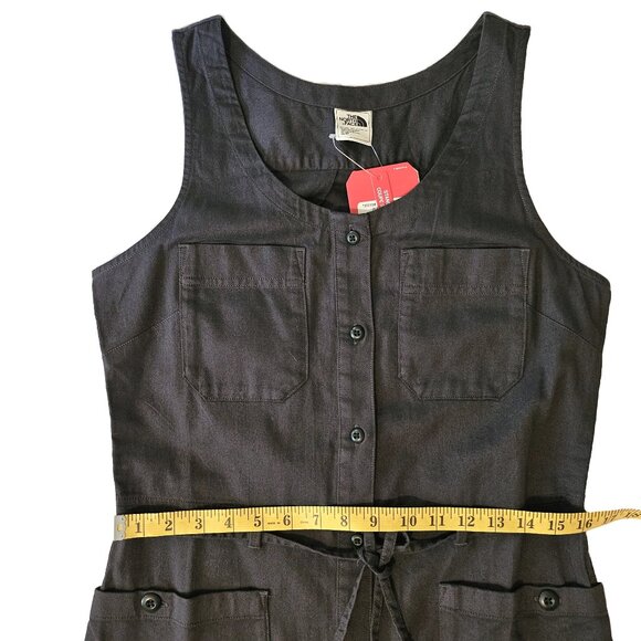 NWT THE NORTH FACE Weathered Black Button Down Sandy Shores Dress Size Small - Picture 6 of 11